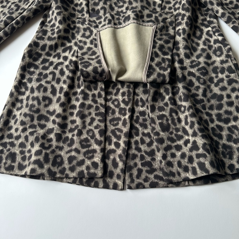 CAbi Black and Tan Leopard Print Blazer Tailored Fit - Picture 14 of 16